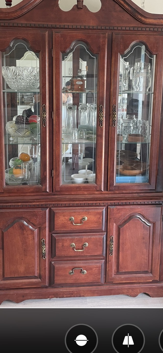 Vintage/ Antique china upper and lower sections Hutches