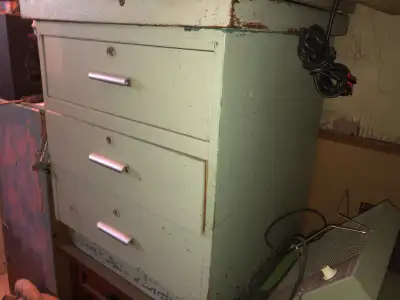 Vintage Industrial 3-Drawers Cabinet I deliver, View more