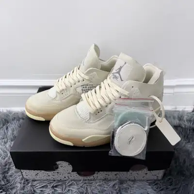 Jordan 4 Retro off-white sail, View more
