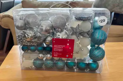 Silver and Teal Christmas Decorations, View more