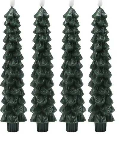 LED Flameless Taper Candles Battery Operated with Remote and Timer, Set of 4 Christmas Real Wax Wind...