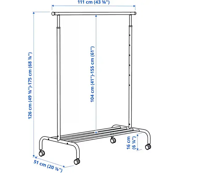 Clothing rack - RIGGA IKEA62863262384385121