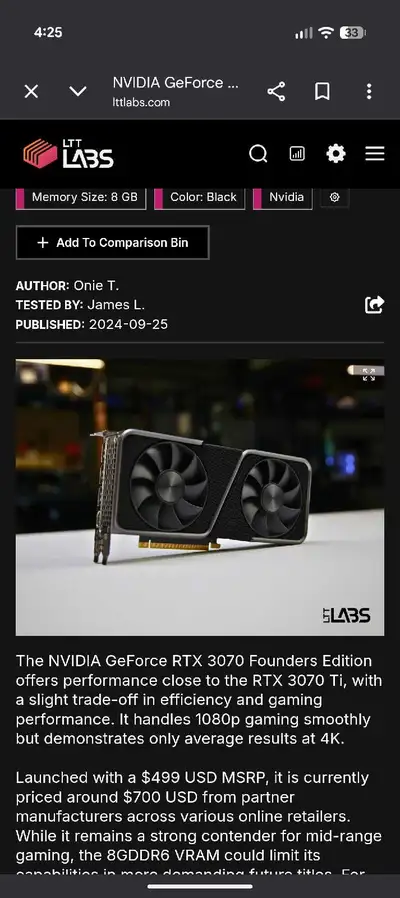 rtx 3070 Fe graphics card , View more