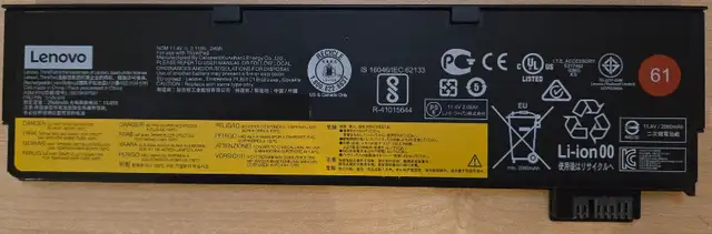 Laptop Battery for Lenovo ThinkPad T470 in Laptop Accessories in Markham / York Region - Image 2