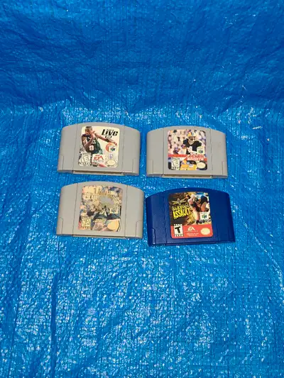 Nintendo 64 games available for 15 each. Four left 
