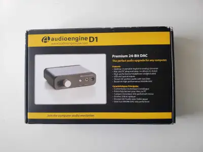 Audioengine D1 Portable Desktop Headphone Amp and DAC, View more