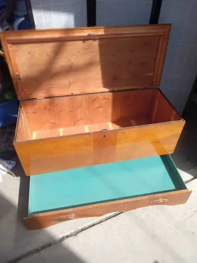 ANTIQUE 1885 TRUNK CHEST DRAWER, View more