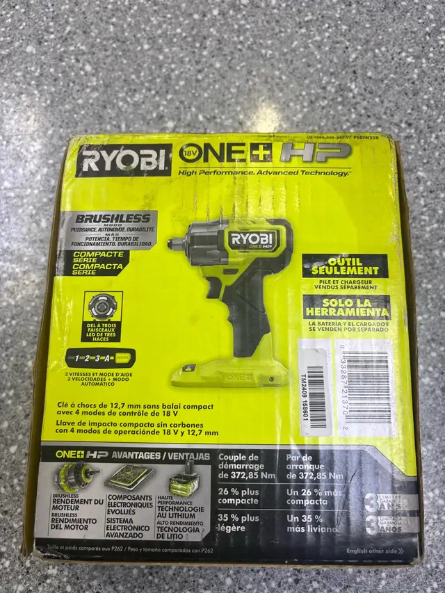 Ryobi PSBIW25B 18V Brushless Impact New in Power Tools in Oshawa / Durham Region - Image 3