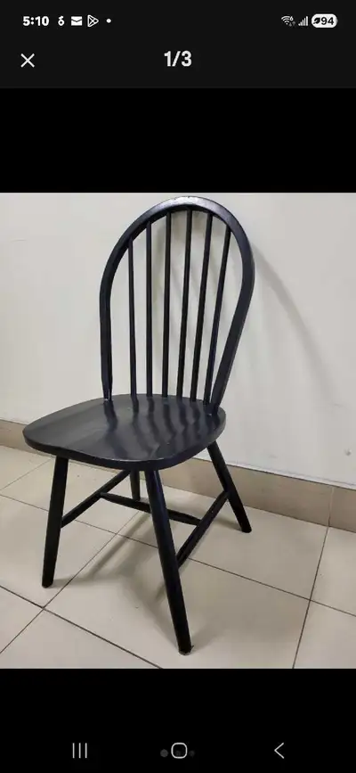 IKEA NORRNÄS  Solid Wood, Dining Chair.Sleek Black,Durable, View more