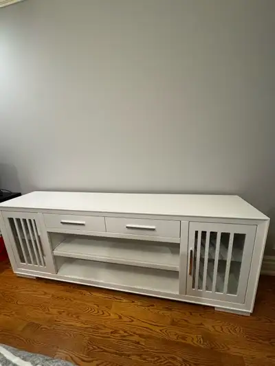White Media Console with drawers, View more