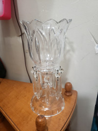 Antique crystal candle lamp with prisms 