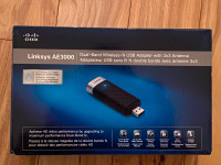 Linksys Dual-Band Wireless-N USB Adapter with 3x3 Antenna AE3000