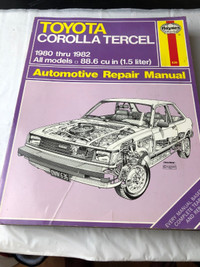 HAYNES 1980 1981 TOYOTA COROLLA / TERCEL REPAIR MANUAL #M1141