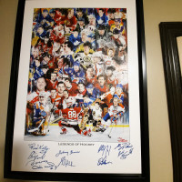 New In Box, NHL Legends 10-Signed 20x29 Canvas LE 200