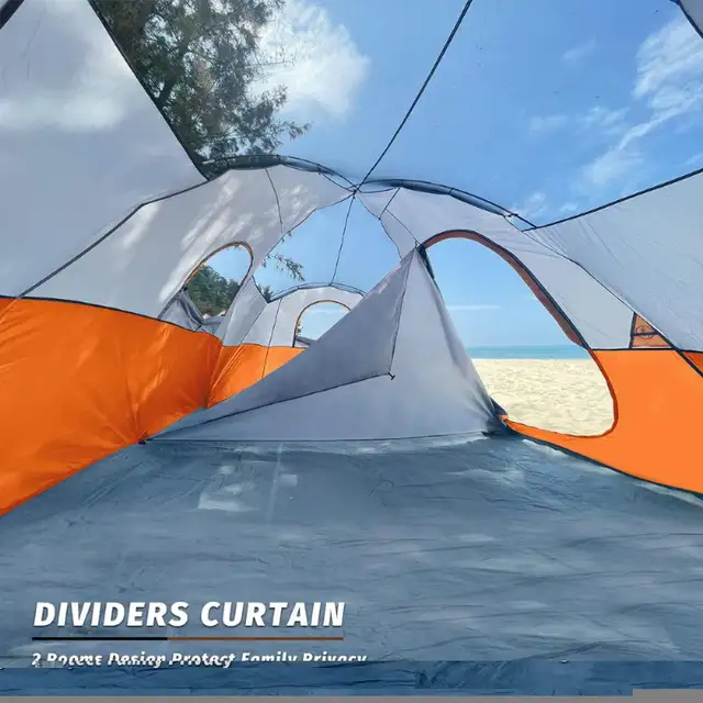 UNP Camping Tent 10-Person-Family Tent, Orange in Fishing, Camping & Outdoors in Markham / York Region - Image 7