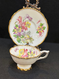 Royal Stafford tea set & Grace Coalport figurine 