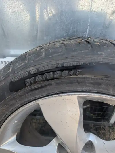 PRICE REDUCTION: $300 to $200 Selling a complete set of 4 all-season tires mounted on aluminum rims....