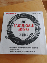 50 foot coaxial cable assembly