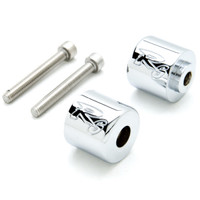 Silver Yamaha "R6" Engraved Bar Weights Sliders - YZF-R6 (06-12)