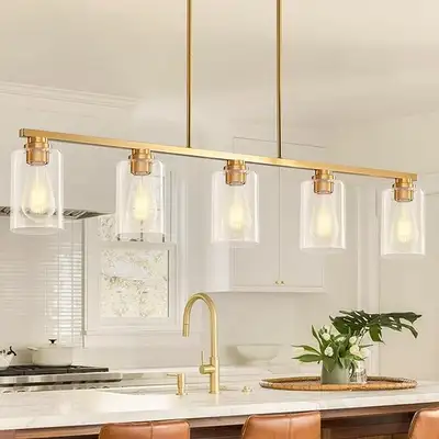 Mecgirn ® Island Light for Kitchen, Brushed Gold NEW IN BOX, View more