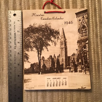 1946 Miniature Canadian Wall Calendar
