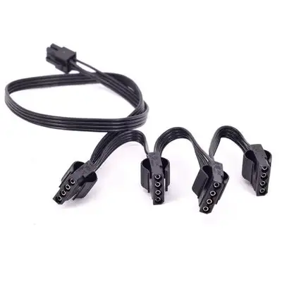 Corsair TXM/HX Series Molex peripheral cable with 4 connectors compatible with HX450, HX520, HX620 a...