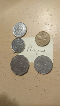 OBO Philippines 50, 25 Sentimo AND 2, 1 Piso COINS