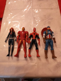 Figurine Marvel  BlackWidow captain America IronMan  Spider-Man 