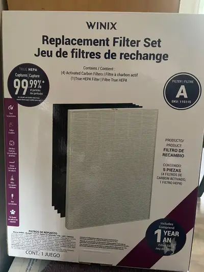 winix repalcembt filter set size A, View more