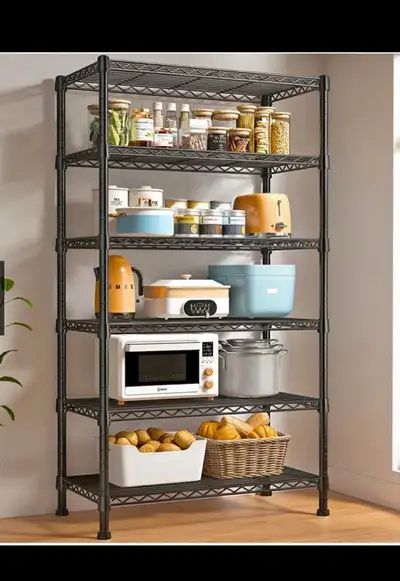 6-Tier Wire Shelving Units, 1000lbs Metal Wire Rack, Adjustable , View more