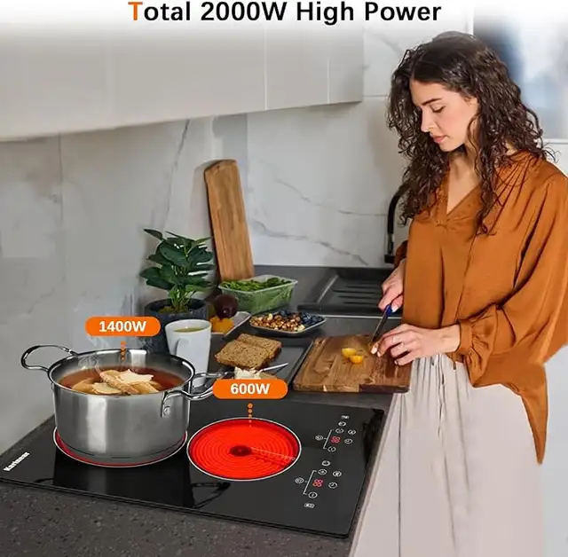 Two 12" Burners Glass Electric Cooktop *BRAND NEW*62863281056130122