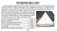 British Regency Military Bell Tent