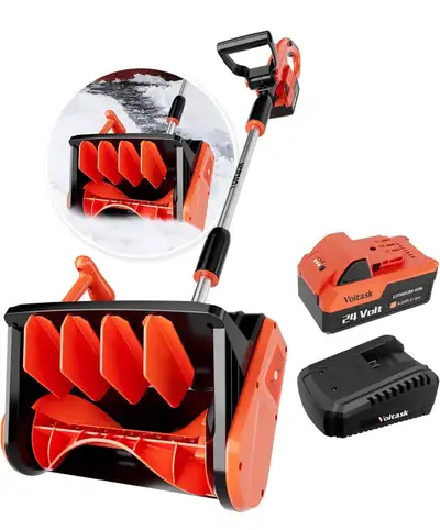 VOLTASK 24V Cordless Snow Shovel, 12.8-Inch Cordless Snow Blower, View more