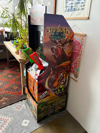 Selling my Big Buck World 1UP Arcade Machine. The game is in perfect working order and comes with al...