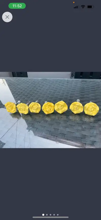 ceramic floral knobs , View more