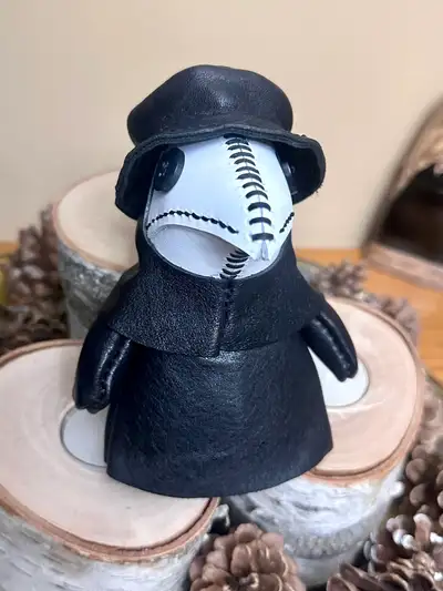 Handmade Leather Plague Doctor Doll, View more
