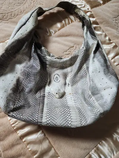 White Cobra leather Purse with Certificate, View more