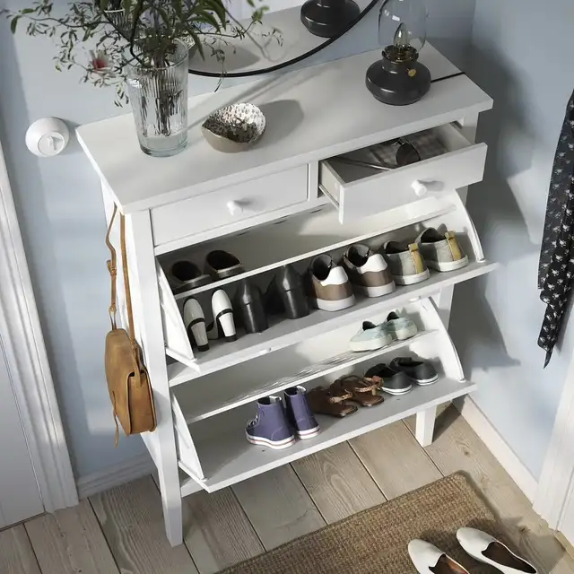 IKEA shoe cabinet with 2 compartments, white, in Hutches & Display Cabinets in City of Toronto - Image 4