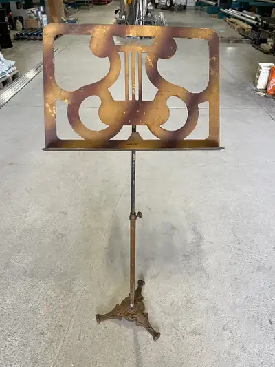 Antique Heavy Cast Iron Metal Music Stand, View more