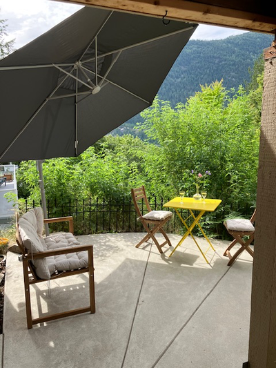 Small is beautiful! Our 350 sq foot suite is bright and airy, with its own entrance, and a patio wit...
