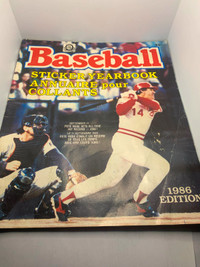 Baseball Sticker Yearbook 1986 - Partially filled