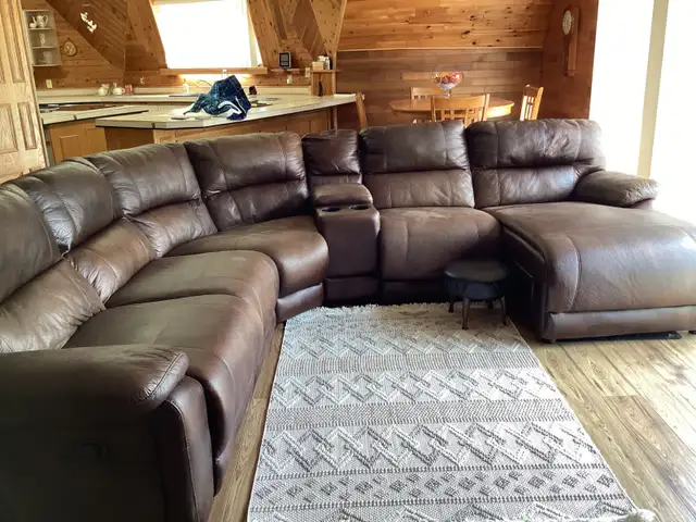 Leather Sectional     6 Pieces in Couches & Futons in Winnipeg - Image 3