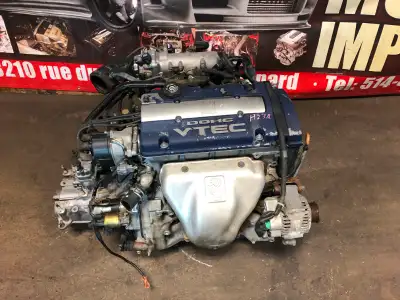 JDM HONDA ACCORD PRELUDE H23A BLUE TOP DOHC VTEC 2.3L 1998-2001 COMPLETE ENGINE WITH MT 5 SPEED TRAN...
