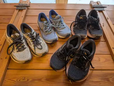 Size 7 ladies running shoes and boots, $5 each or all for $20, View more