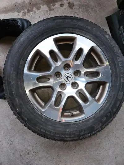 Rims and tires off a2008 Acura mdx. Two tire around 90% other two around 60%. $ 300 .