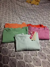 Five (5) Colorful Women's Tees