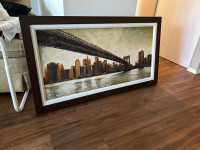 Peinture encadrer pont brooklyn, New York