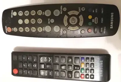 SAMSUNG TV REMOTES, WORKING CONDITION, $8 EACH, pick up in mississauga hurontario st and queensway e...