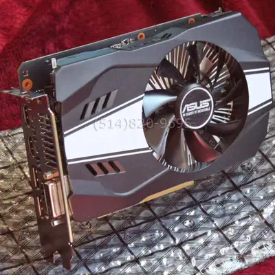 tel.(514)820-9695 ASUS GeForce GTX 1060 Phoenix Fan Edition 3GB GDDR5 (PH-GTX1060-3G) 1709 Mhz Boost...