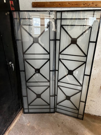 22” x 64” decorative wrought iron door insert